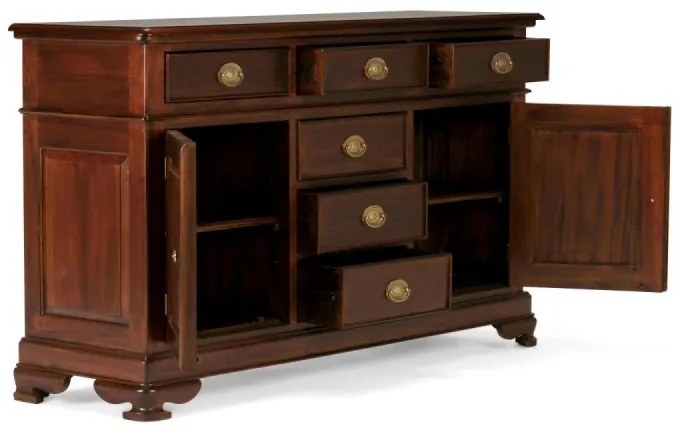 furniture-nabytek.cz - Masívny príborník Cambridge II z mahagónu, lakovaný, hnedý