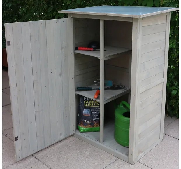 Habau Záhradná skriňa Benno, 76 x 56 x 117 cm, sivá  (100344780)