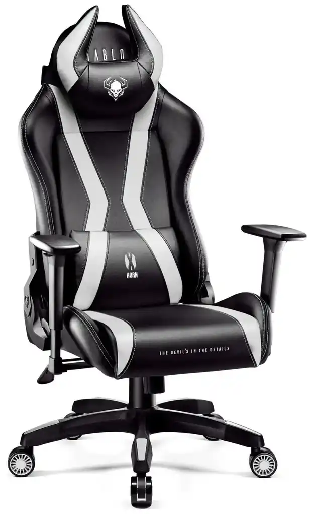 Diablo Chairs - Herné kreslo Diablo X-Horn 2.0 King Size: čierno-biele |  BIANO