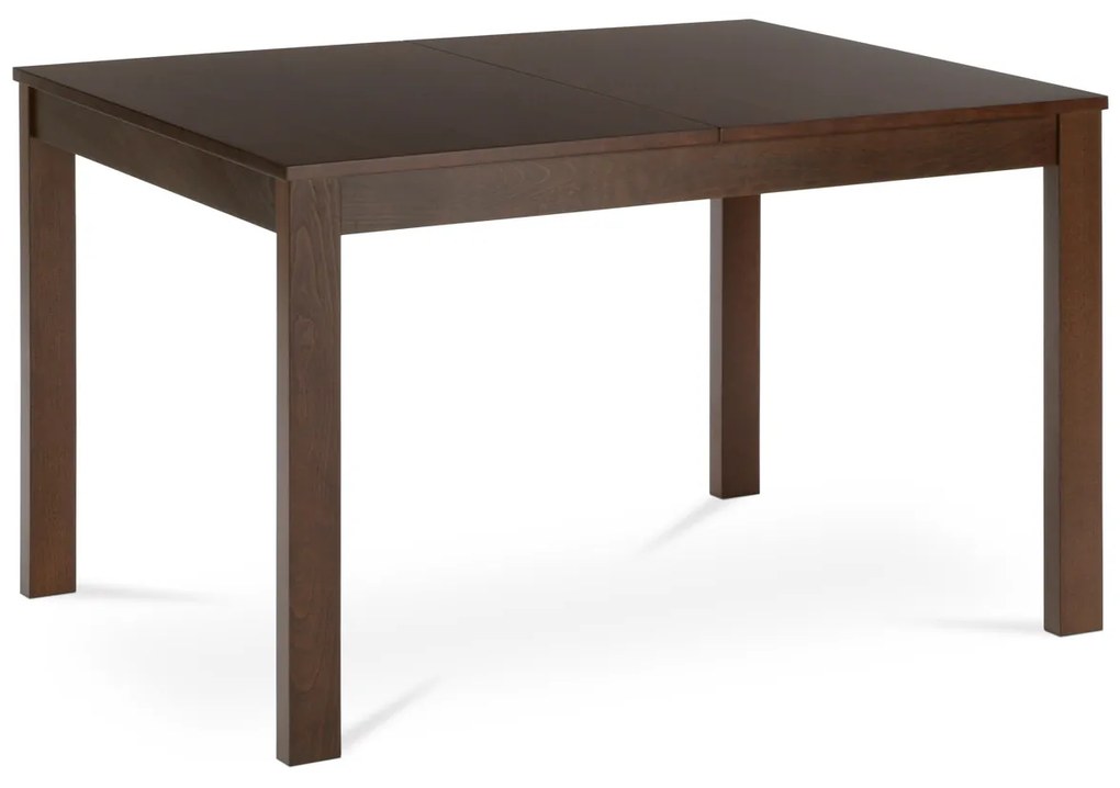Autronic - Jedálenský stôl rozkladací 120+30x80x74 cm, doska MDF, dyha, nohy masív, orech - BT-6778 WAL AKCE