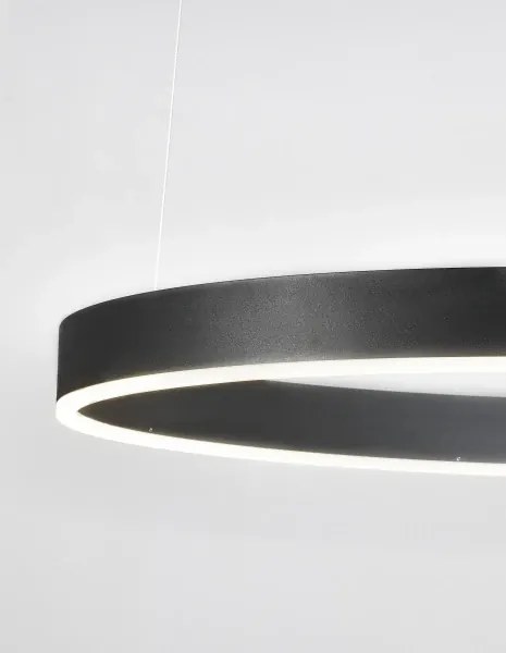 LED luster Motif 80 čierne stmievateľné