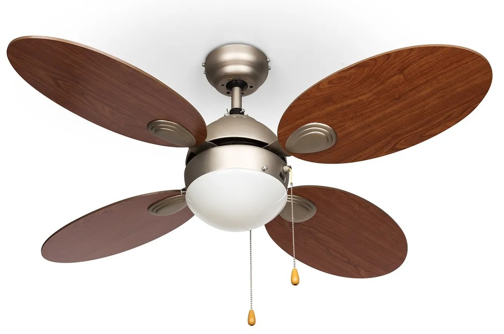 Valderama, stropný ventilátor, 42", 60 W, stropná lampa, 2 x 43 W, čerešňové drevo