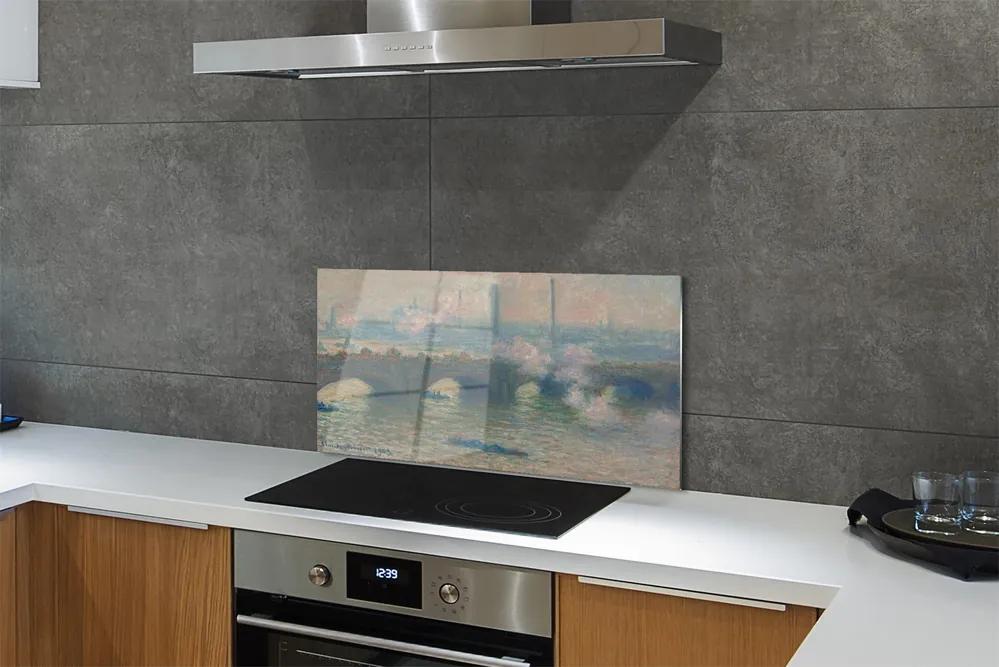 Sklenený obklad do kuchyne Art maľoval krajiny 100x50 cm