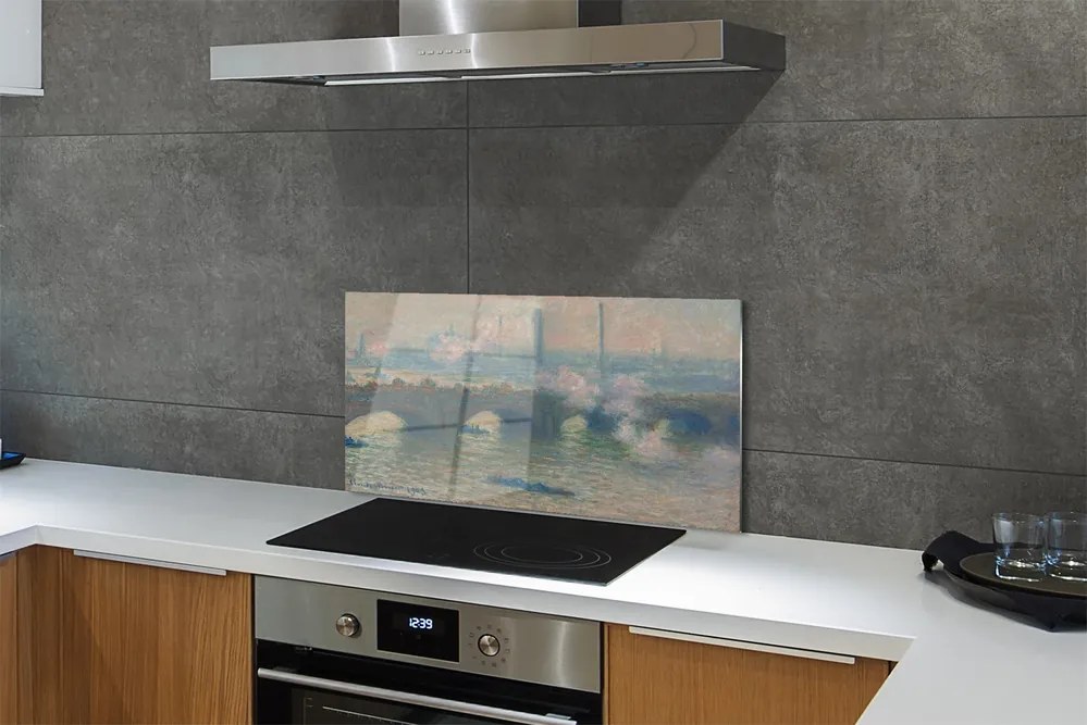 Sklenený obklad do kuchyne Art maľoval krajiny 125x50 cm