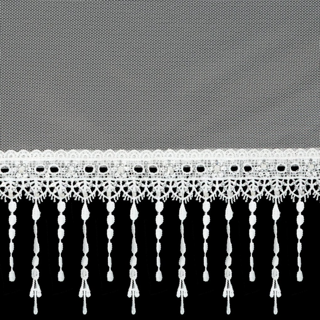 KRÁTKA ZÁCLONA NA PÁSKE MANUELA 150X40 CM BIELA
