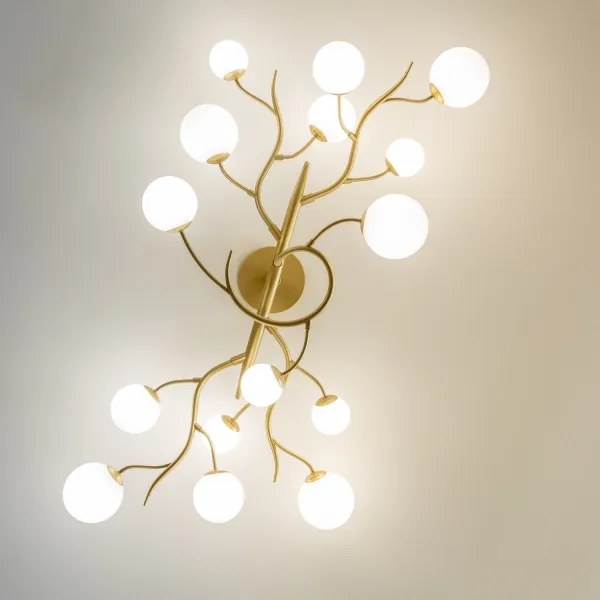 Brilagi - LED Prisadený luster MISTEL 15xG9/3W/230V zlatá/biela