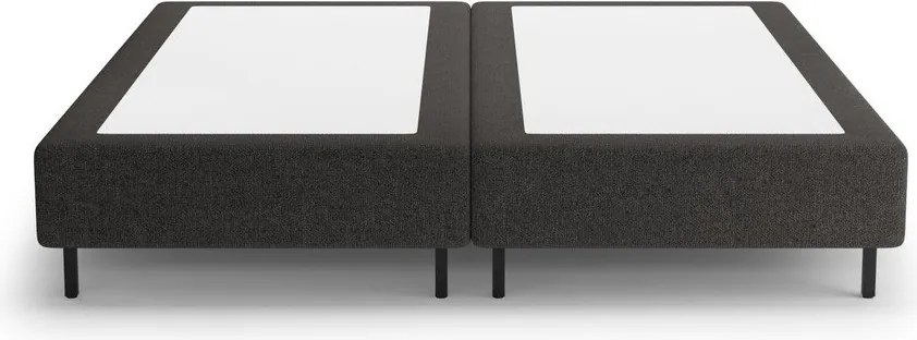 Čierna čalúnená dvojlôžková posteľ bez čela 160x200 cm Whale – Micadoni