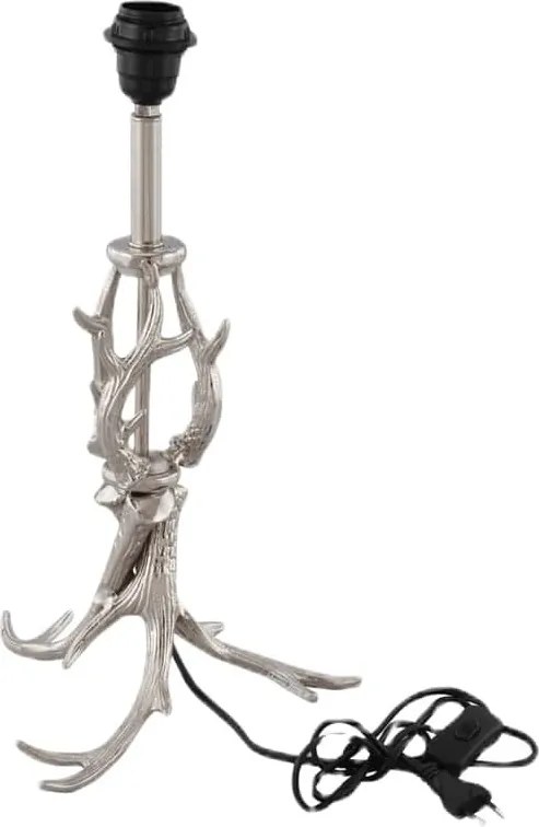 Strieborná pätice na stolnú lampu v tvare parohov L - 41 * 34 * 58cm