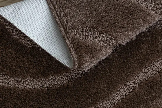 Kúpeľňový koberček SUPREME WAVES vlny, hnedý