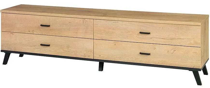 TV stolík 6 John dub lefkas/čierna