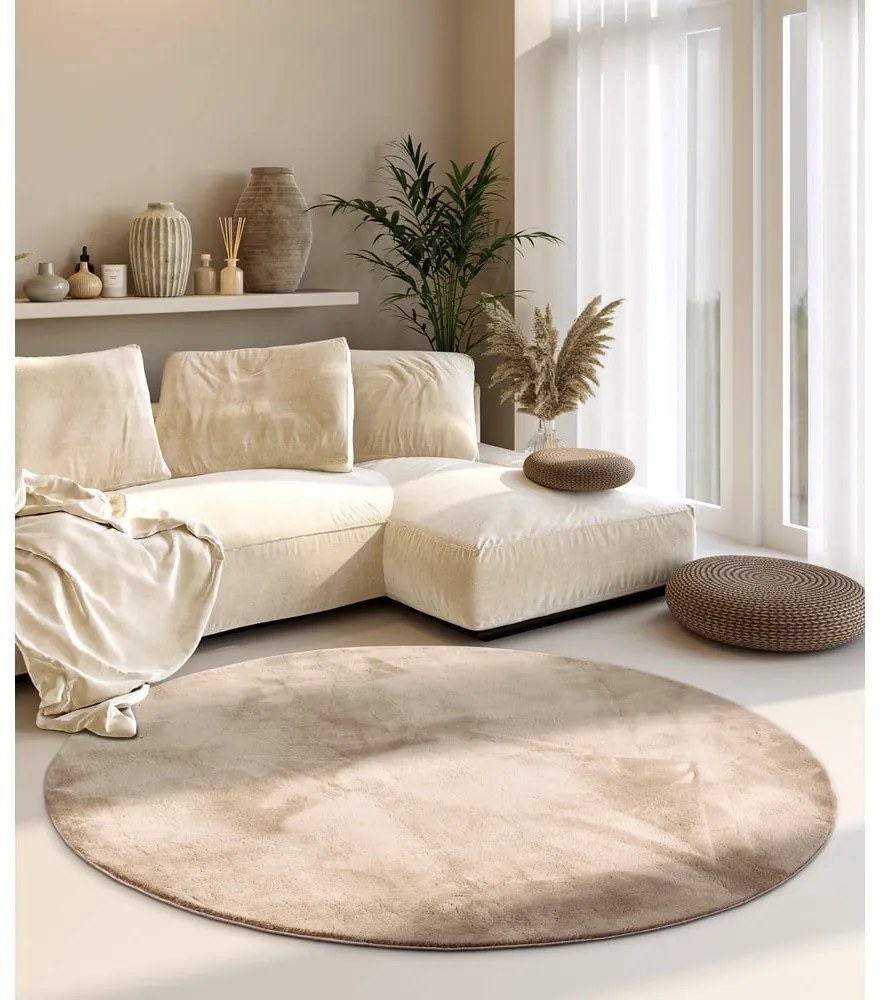 Krémový okrúhly koberec ø 200 cm Leon – Villeroy&Boch