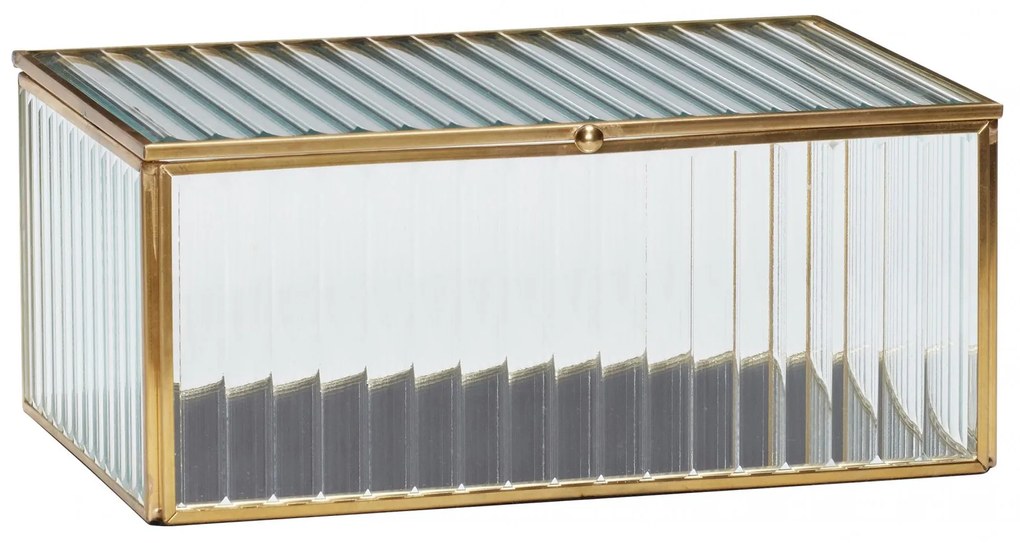 Hübsch Sklenený box Ripple Glass Väčší