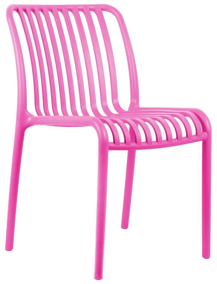Ružová plastová jedálenská stolička Glee – Leitmotiv