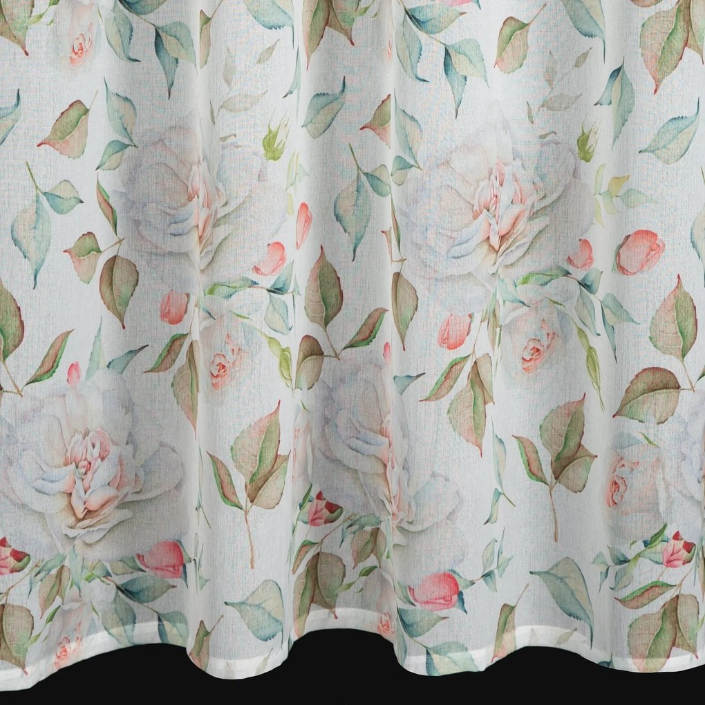 ZÁVES NA KRÚŽKOCH ROSA 1 140X250 CM VZOROVANÁ