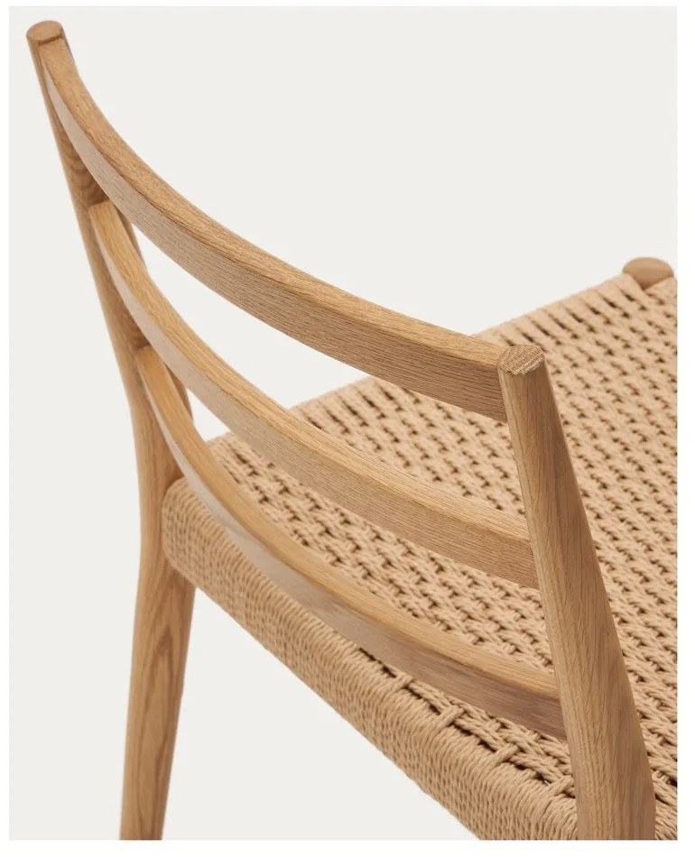 Jedálenská stolička z dubového dreva v prírodnej farbe v súprave 2 ks Analy – Kave Home