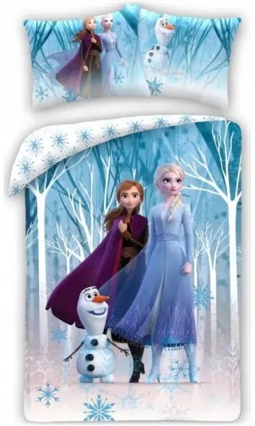 HALANTEX - Dievčenské bavlnené posteľné obliečky Ľadové kráľovstvo FROZEN - Elsa a Anna / 140 x 200 cm + 70 x 90 cm