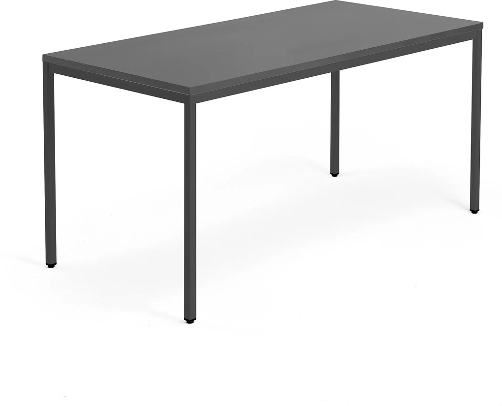 Kancelársky pracovný stôl Modulus, 1600x800 mm, čierna/čierna
