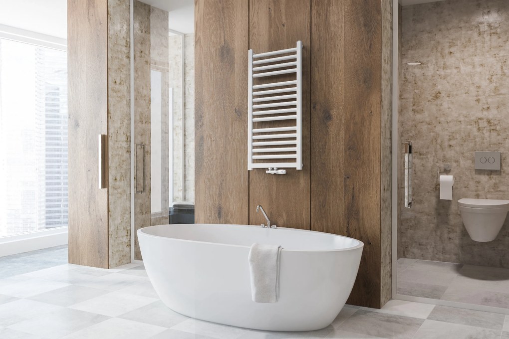 Regnis Elba, Vykurovacie teleso 440x910mm so stredovým pripojením 50mm, 446W, biela, ELBA90/40/D5/WHITE