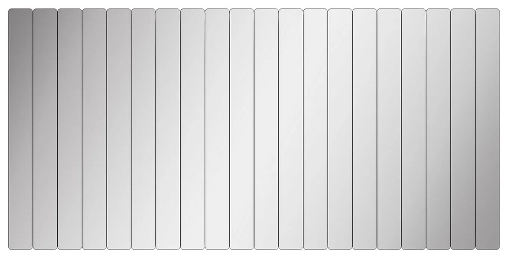 Sada 20 ks nalepovacích zrcadel Stripe 5x40 cm stříbrná