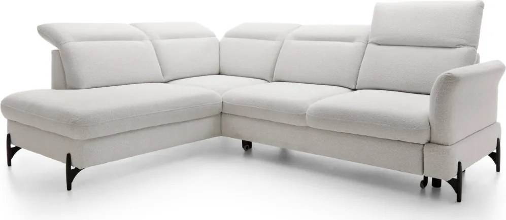 Rohová sedacia súprava Sienna 2, svetlo šedá látka, ľavý roh