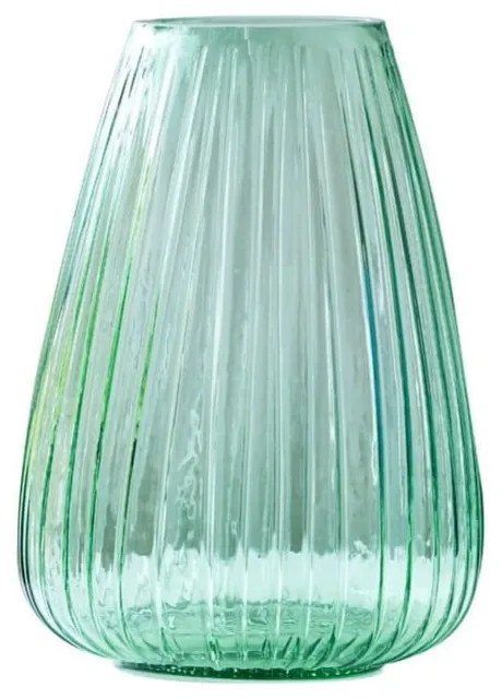 Zelená sklenená váza Bitz Kusintha, výška 22 cm