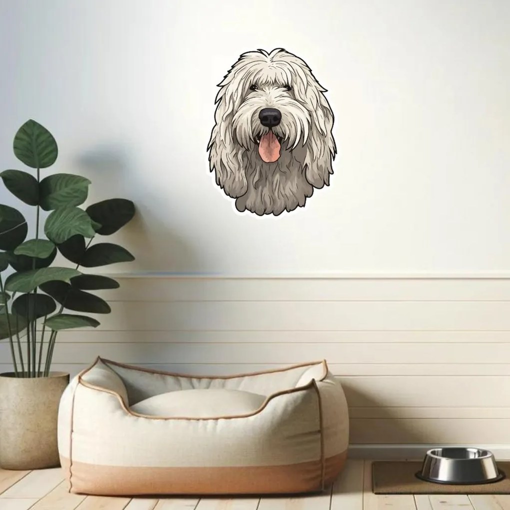 PIPPER. Nálepka Komondor Veľkosť: 60 cm