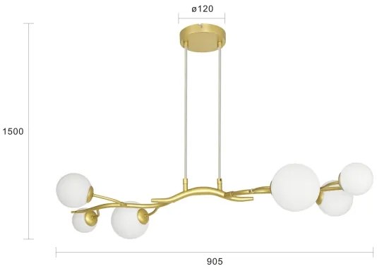 Brilagi - LED Luster na lanku MISTEL 6xG9/3W/230V zlatá/biela