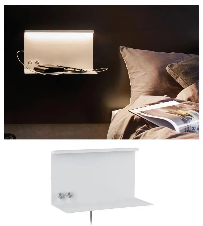 Paulmann 78919 - LED/4,5W Stmievateľné svietidlo s poličkou a USB + LED/1,6W 230V