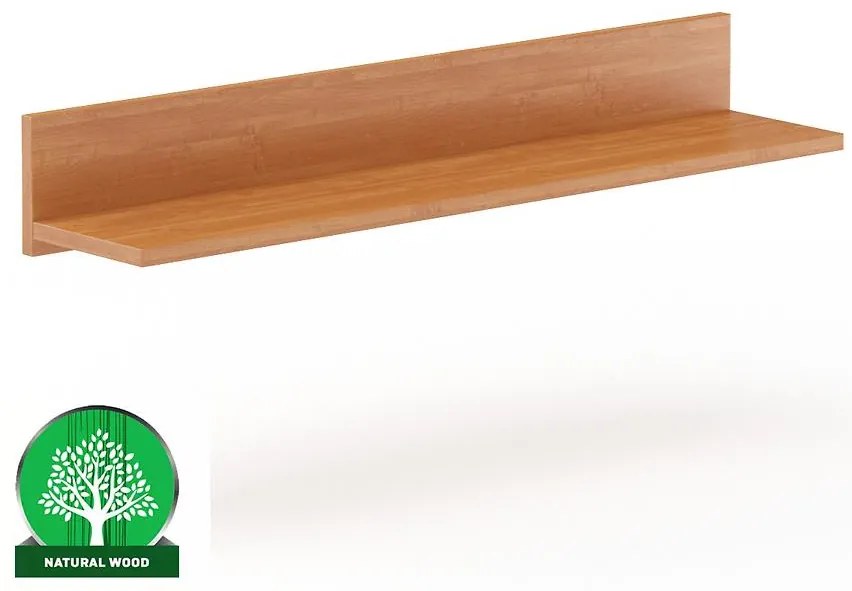 Nástenná polica SOSNA PK152 120x18x25 cm jelša