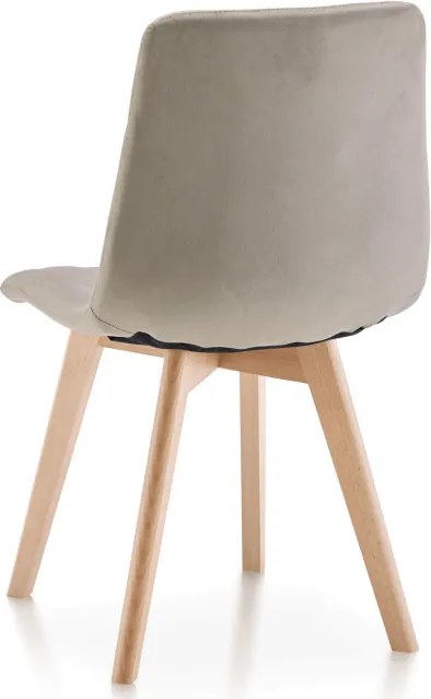 Jedálenská stolička zamatová, béžová CT-V4081 CAP4