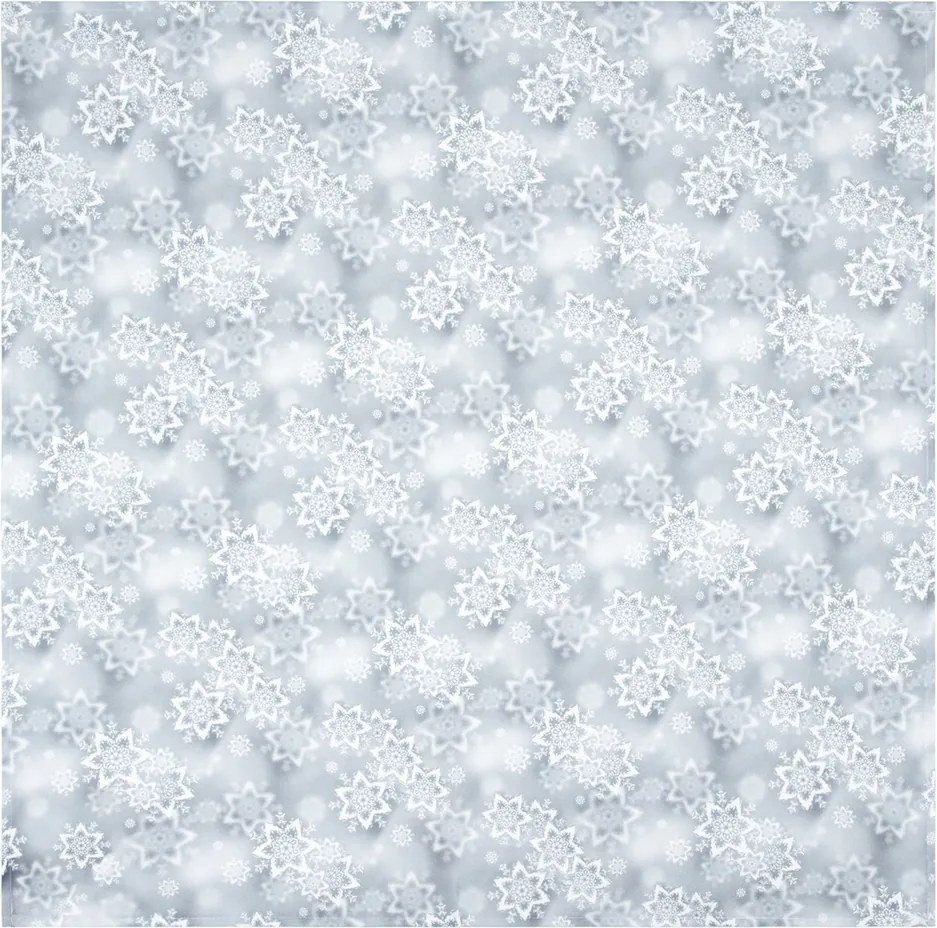 Forbyt Vianočný obrus Hviezdy strieborná, 85 x 85 cm
