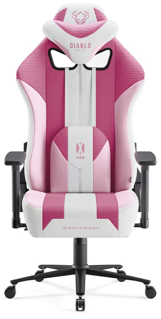 Látkové herné kreslo Diablo X-Player 2.0 Normal Size, Marshmallow Pink/ ružové