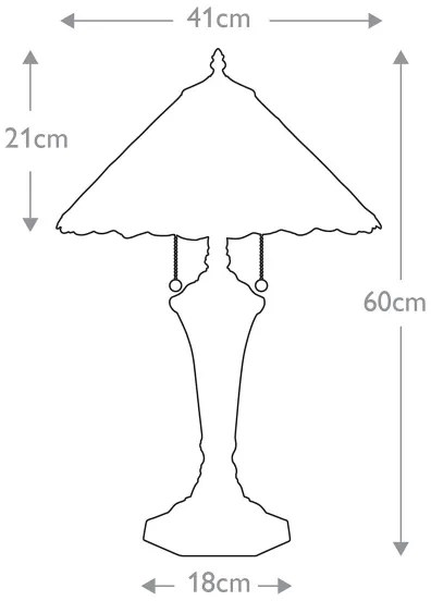 Elstead QZ-CAMBRIDGE-TL - Stolná lampa Tiffany BELLE 2xE27/75W/230V