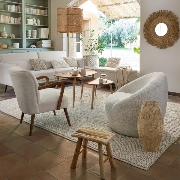 Atmosphera - Stojacia lampa KITA 1xE27/40W/230V ratan