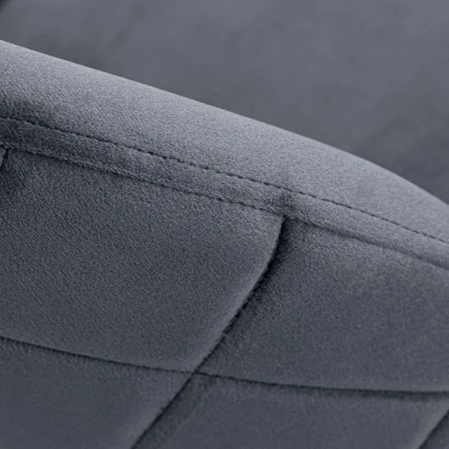 Jedálenská stolička FARGO zamatová, čierna / grafitová