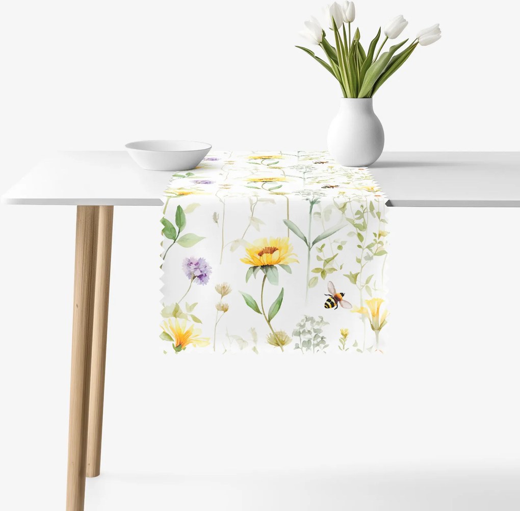 Goldea behúň na stôl teflónový - lúčny svet 50x120 cm