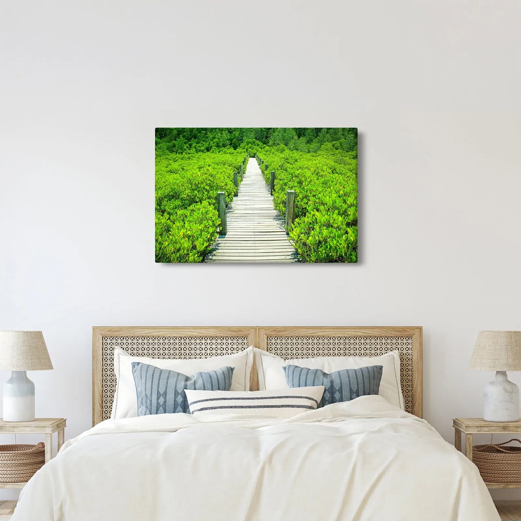 Obraz - drevený chodník (90x60 cm)