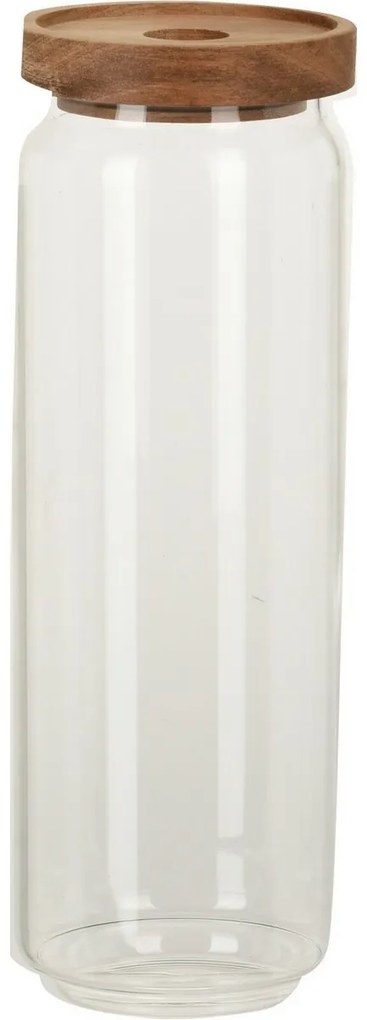 Sklenená nádoba s akátovým viečkom 1300 ml, 1,7 l