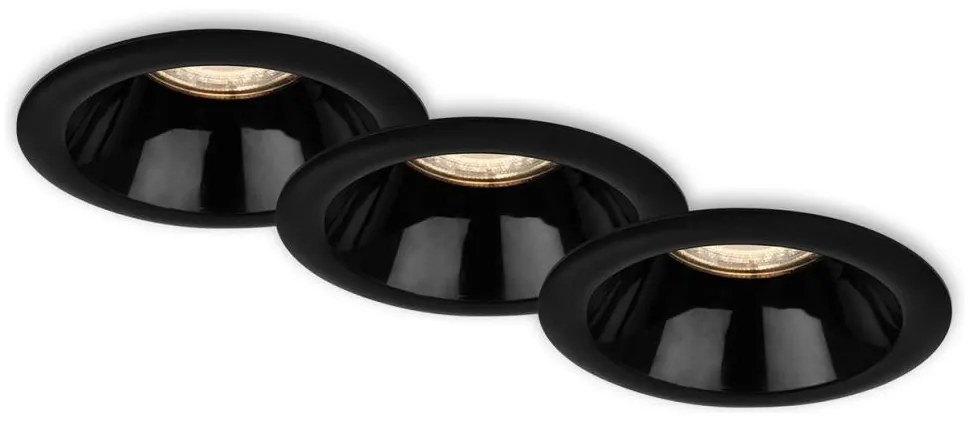 Briloner 7042-035 - SADA 3x Kúpeľňové podhľadové svietidlo 1xGU10/9W/230V IP23