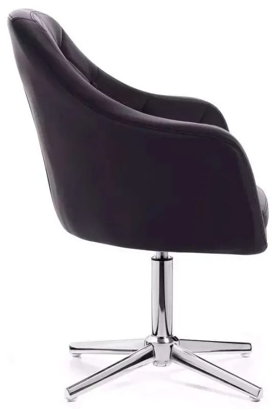 LuxuryForm DESIGN Kreslo ANDORA na striebornom kríži - čierne