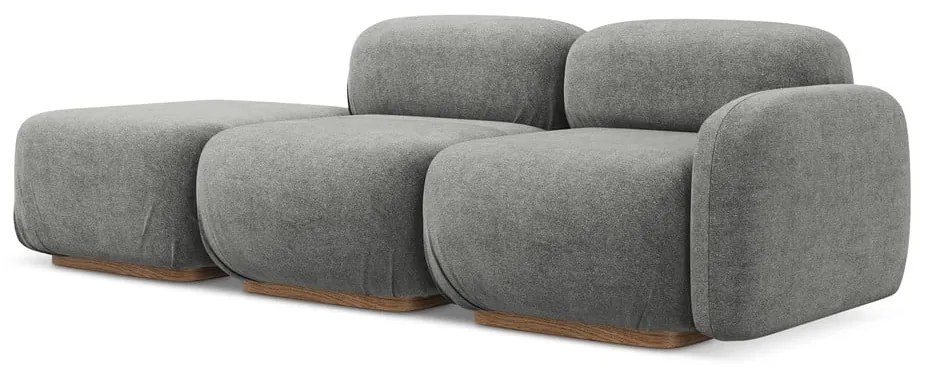 Sivá leňoška z textílie buklé (ľavý roh) Ailani – Makamii