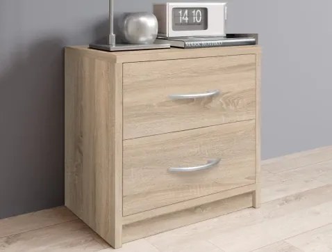 Nočný stolík s 2 zásuvkami Pepe, dub sonoma%