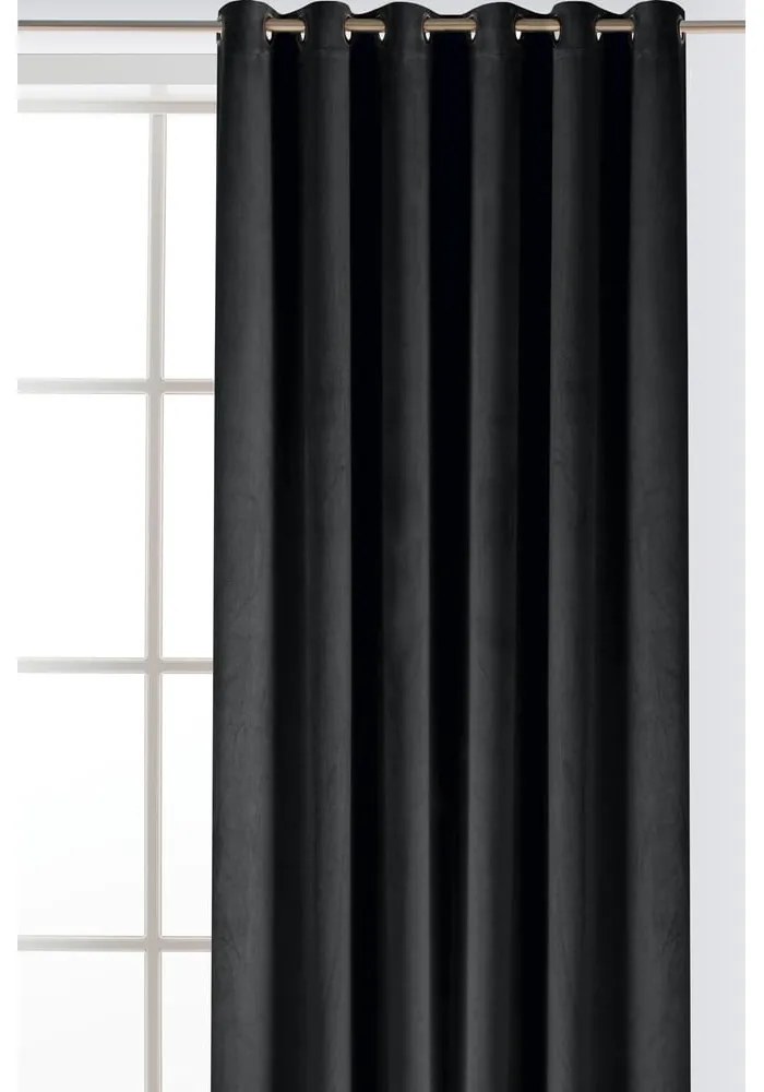 Čierny zamatový dimout záves 265x175 cm Velto – Filumi