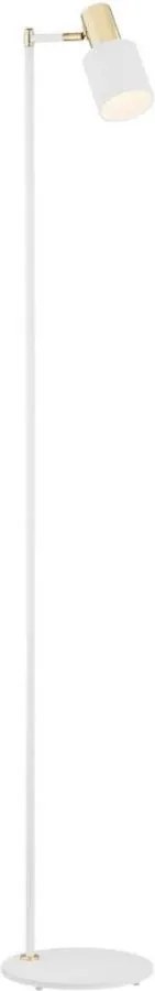Argon 4258 - Stojacia lampa DORIA 1xE27/15W/230V biela/mosadz