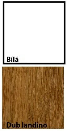 Komoda SCHOOL - TYP B - dub landino/biela