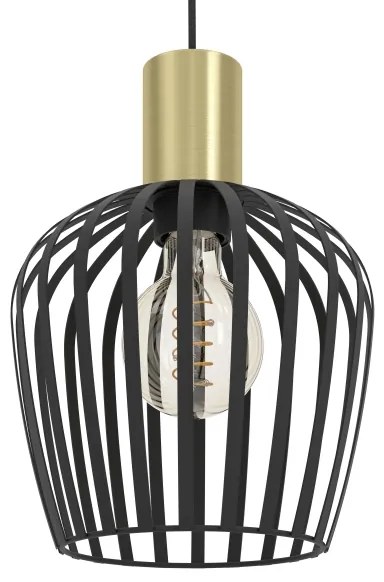 Eglo 901037 - Luster na lanku EMPOLI 3xE27/40W/230V čierna/zlatá