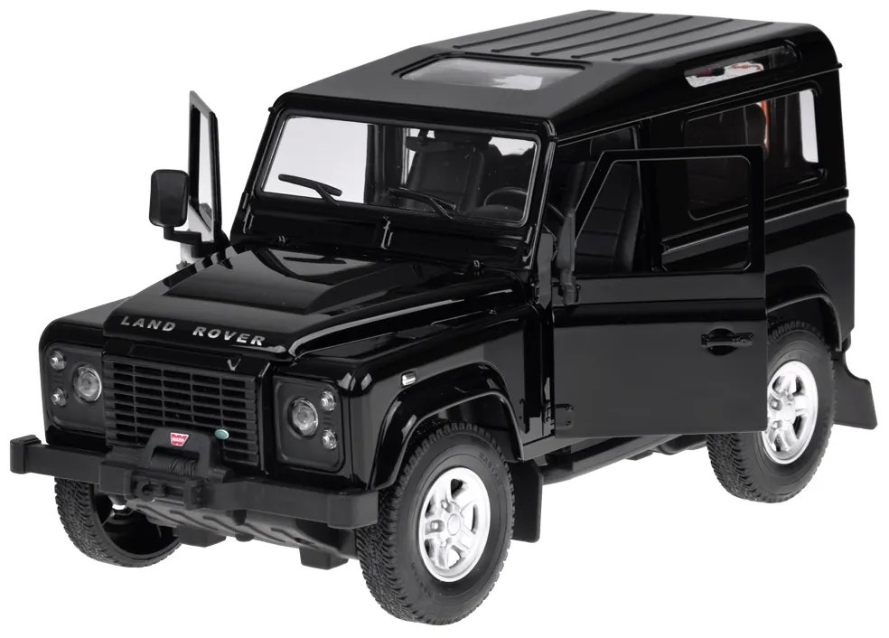 Auto na diaľkové ovládanie Rastar Land Rover Defender 1:14 so svetlami RC0712 Farba: čierna