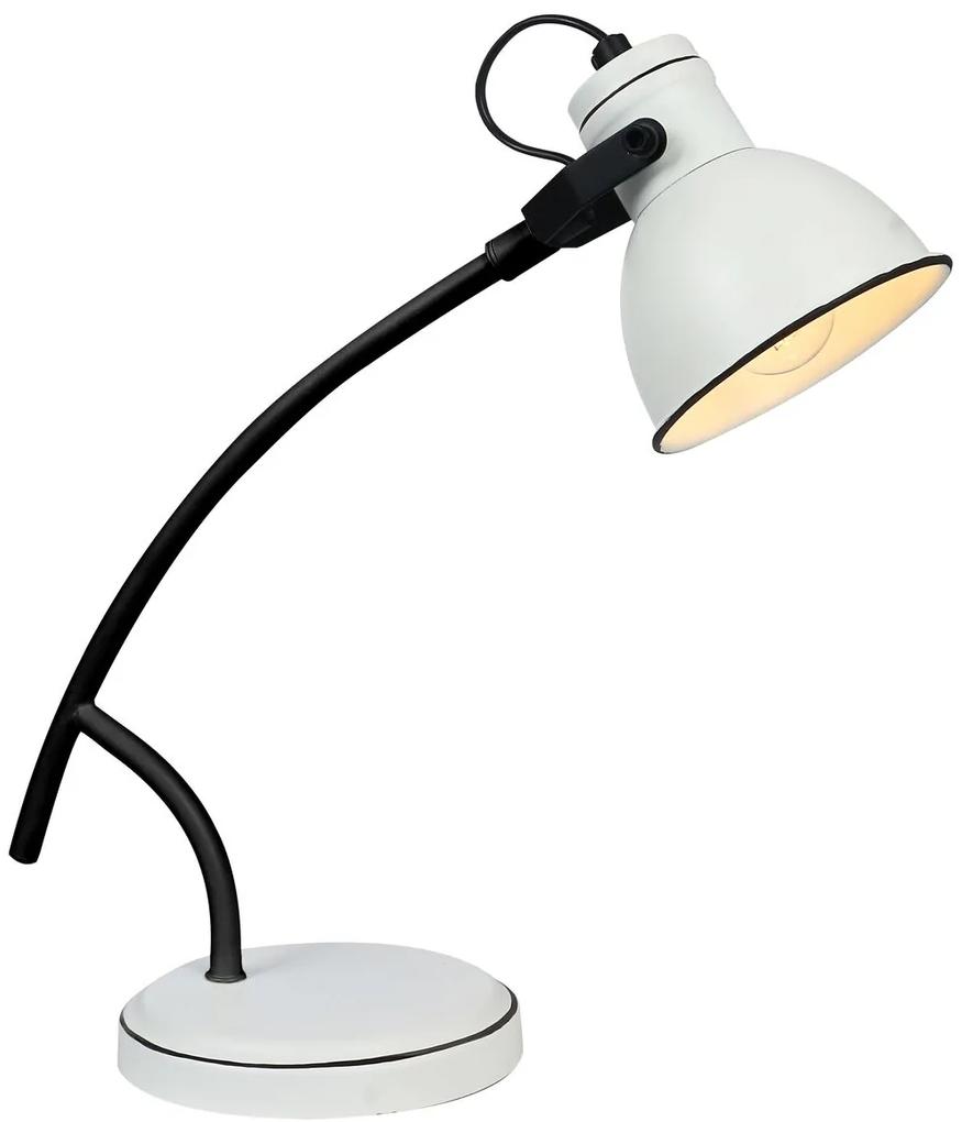 CLX Moderná stolná lampa ZANOBI, biela