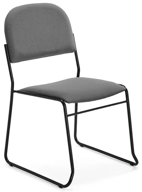 Stolička DAWSON, šedá/čierna