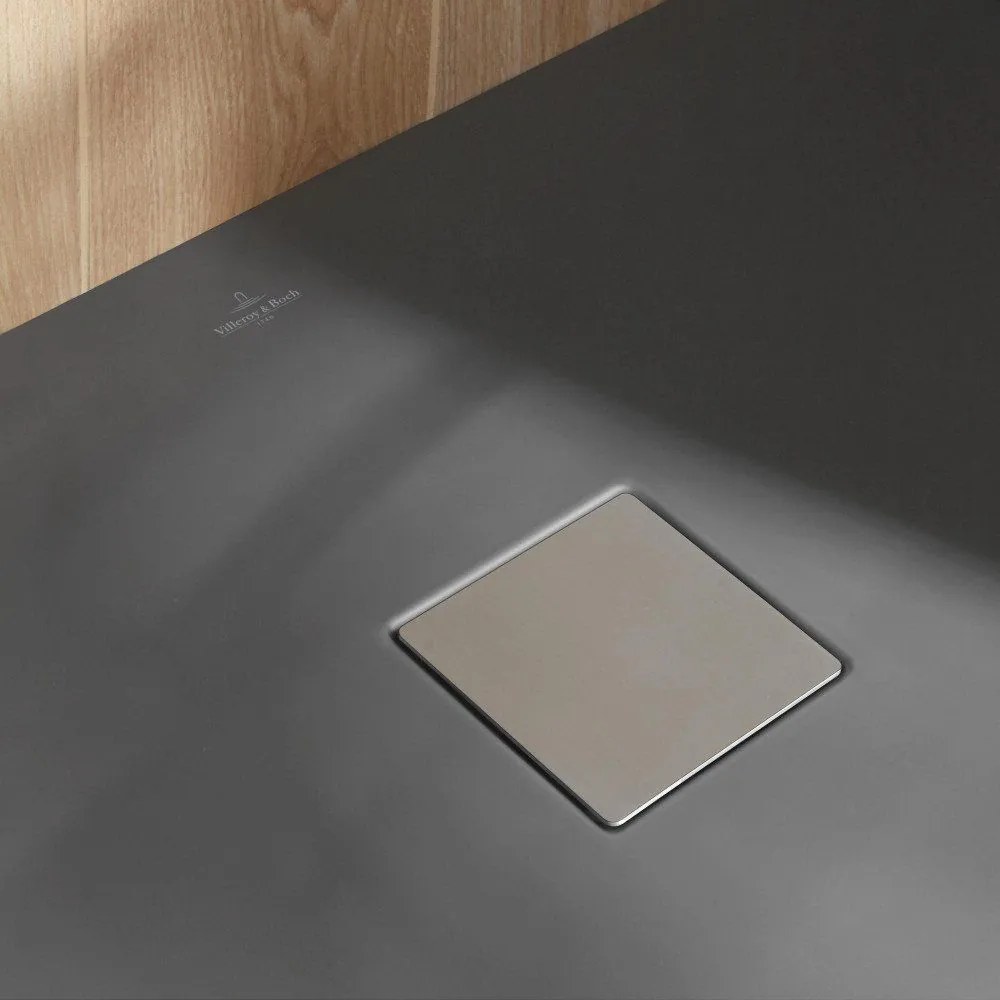 VILLEROY &amp; BOCH Planeo obdĺžniková sprchová vanička akrylátová, s technológiou RockLite, štandardný model, protišmyk (B), 1000 x 800 x 40 mm, Grey, UDA1080PLA2V-3S